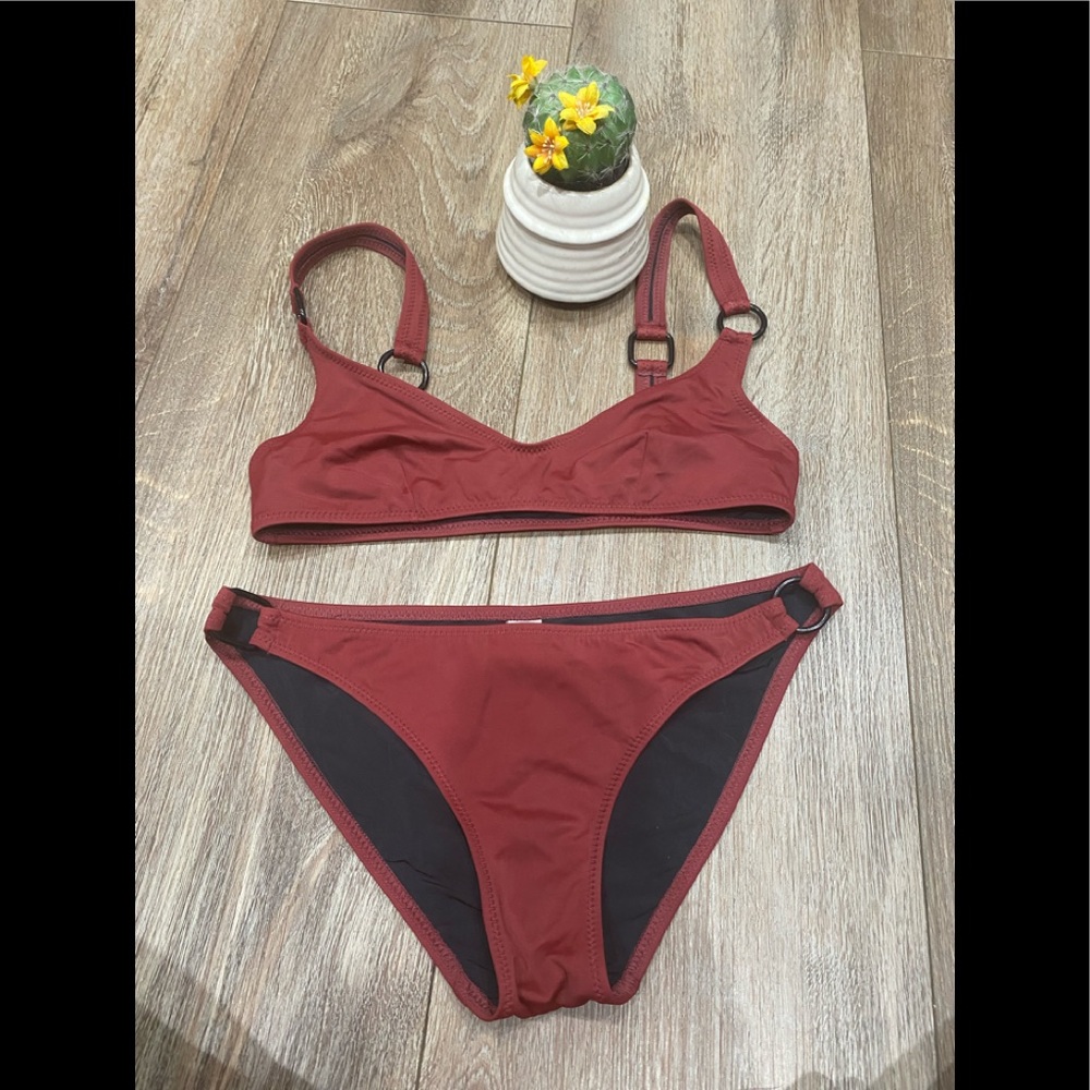 Staud X Solid Striped Romy Bikini - image 2